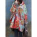 fine red prints winter coats trendy plus size snow jackets hooded patchwork winter coats