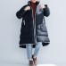 2019 black cotton jacket trendy plus size stand collar zippered Warm pockets thick winter cotton coats