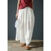 Summer cotton and linen wide-leg pants loose women's trousers