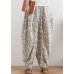 Original linen hanging dyed harem pants women loose large size wide legs