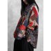 New plus size warm winter coat floral v neck pockets Parkas for women