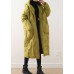 2021 Blackish Green Warm Down Coat Oversize Overcoat