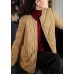 New Casual Warm Coat Khaki O Neck Pockets Women Coat