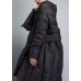 Fine Black Asymmetrical Cloak Duck Down Winter Coats Winter