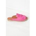 Kalmia Pink Leather Slide