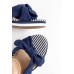 Trivia Navy Bow Wedge Sandal