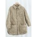 Elegant Khaki PeterPan Collar Pockets Button Winter Duck Down Coat