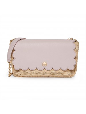 BLUSH NANETTE SCALLOP CONVERTIBLE SHOULDER BAG